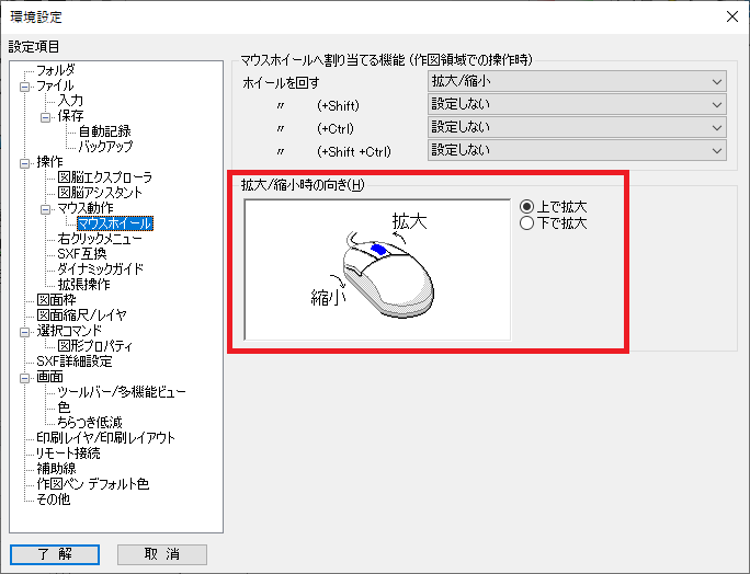 設定項目と代替操作方法の比較