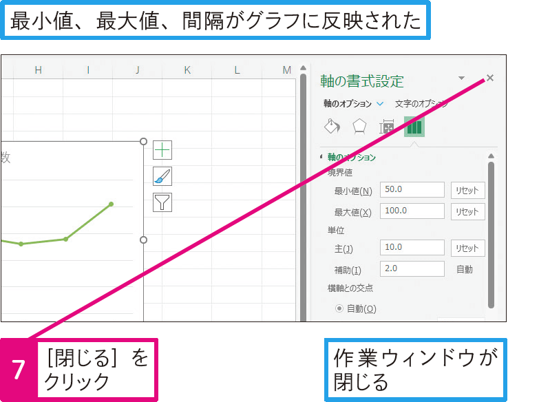 Excelの軸ラベルの間隔をどのように設定しますか？