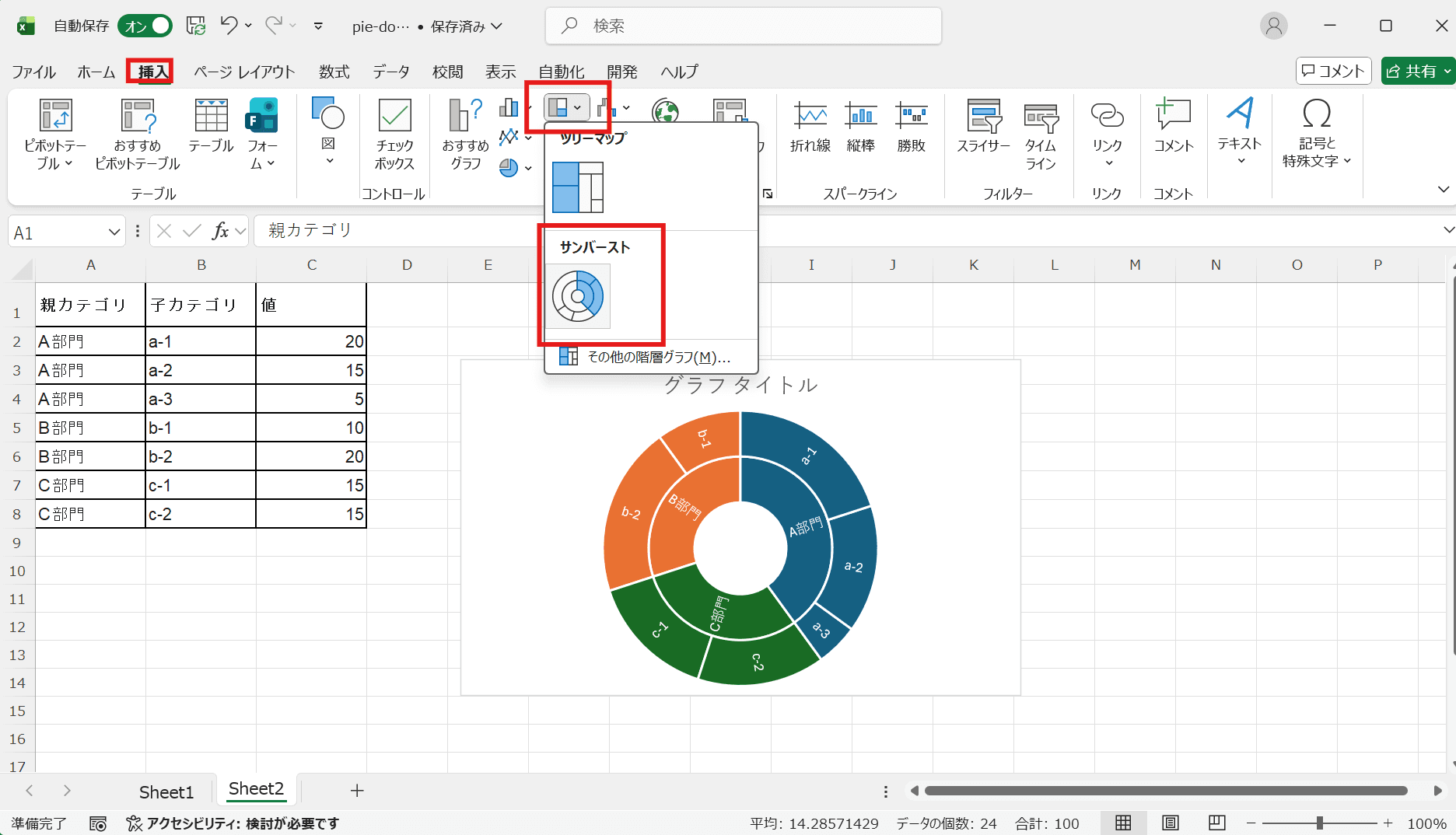棒グラフを2つ重ねて表示するにはどうすればいいですか？