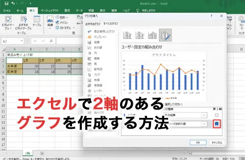 第2軸の設定と書式設定の詳細