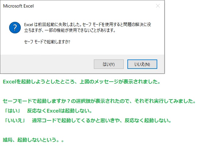 Excelがセーフモードでしか起動しない時のトラブルシューティング セーフモード起動の根本原因を特定する