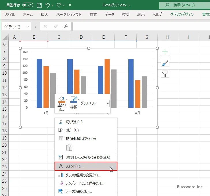 グラフの統一感を高めるフォント設定の基本