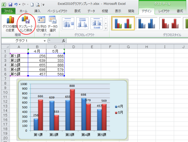 Excelでテンプレートを適用するには？