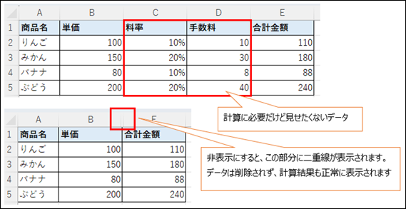 Excelで隠しデータ(非表示行・列)を印刷しない設定方法 具体的な手順と設定画面の解説