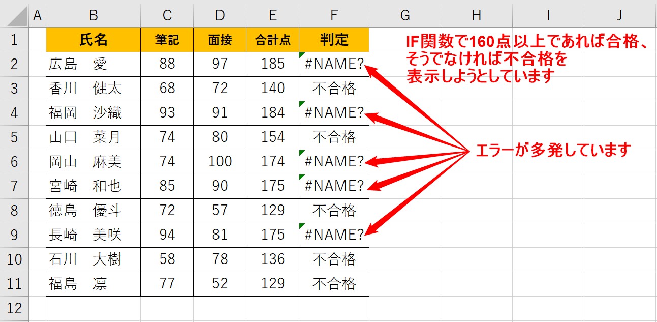 名前付き範囲（定義名）の参照エラーとその修正